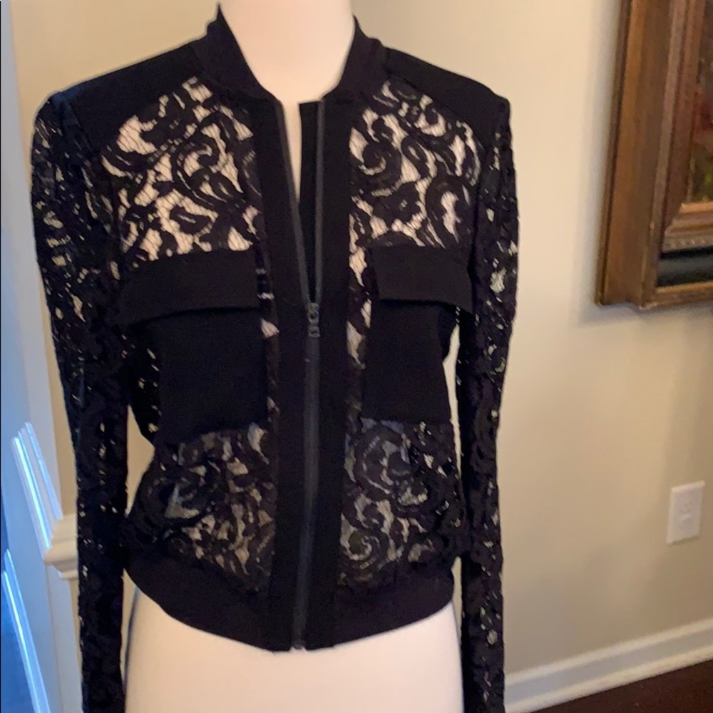 Bcbgmaxaria Sheer Lace Jacket - image 3